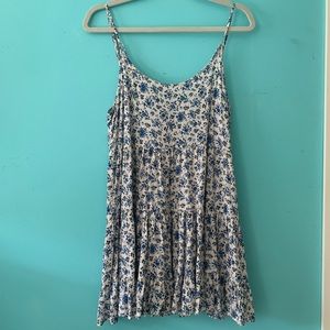 Floral blue and white dress